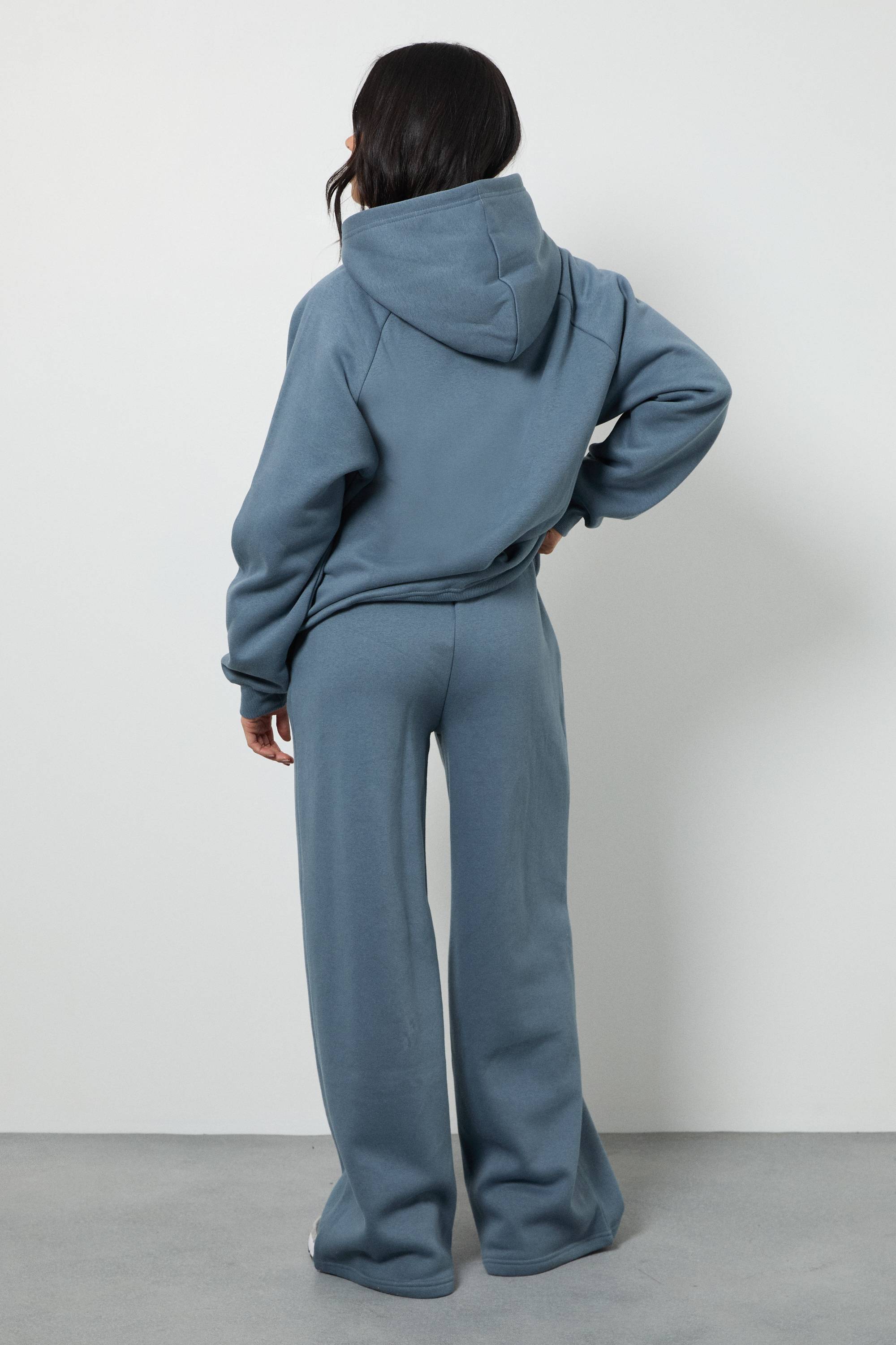 boohoo Jogging Jambe Droite avec Détails Plis Piqués