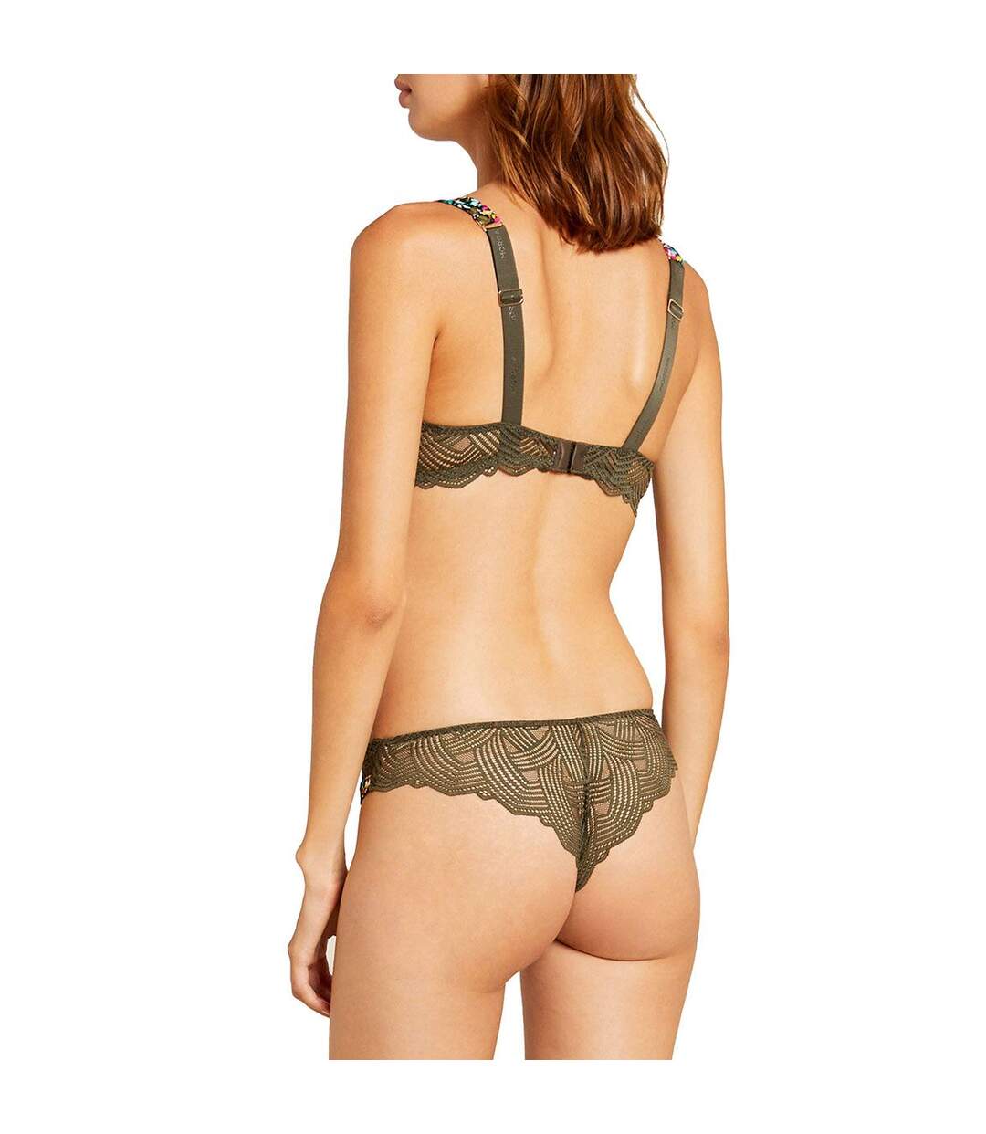 Soutien-gorge ampliforme coque moulée kaki Elsa