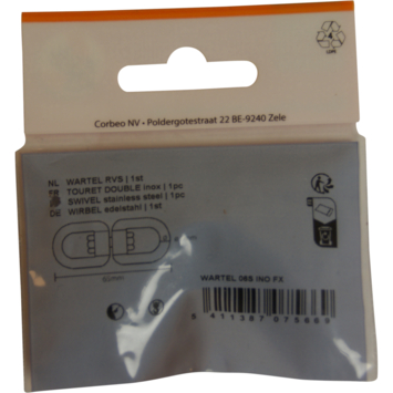 Wartel RVS 6 mm
