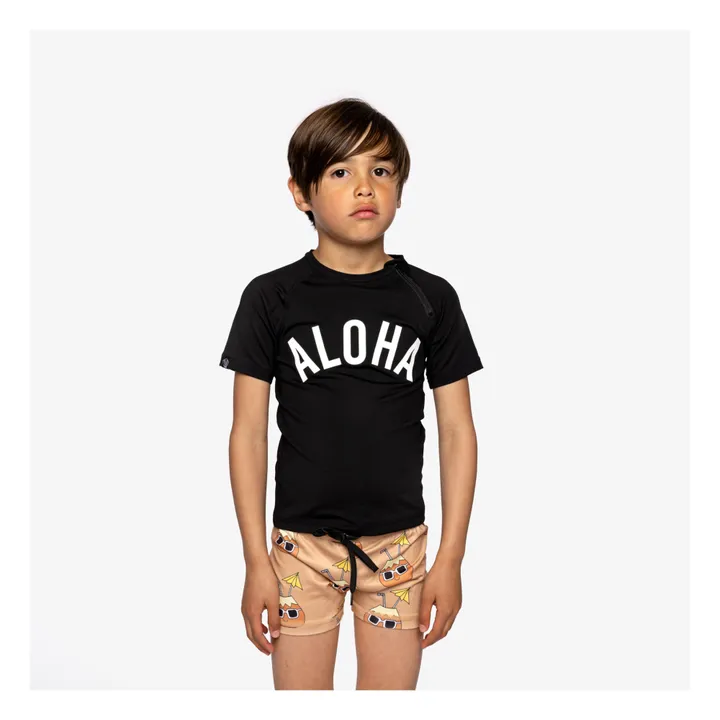Beach & Bandits T-Shirt Anti-UV Aloha | Noir
