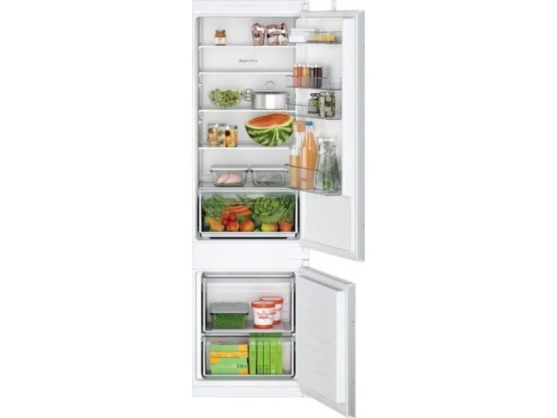 Bosch Serie | 2 KIV87NSE0 - Køleskab/fryser - bund-fryser - til indbygning - niche - bredde: 56 cm - dybde: 55 cm - højde: 177.5 cm - 270 liter - Klasse E