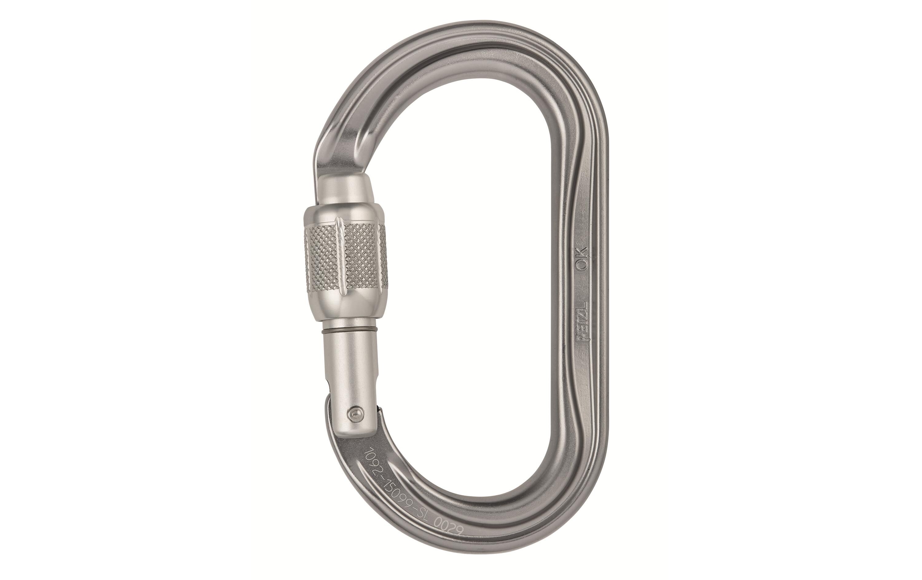 Karabiner Ok Screw-LockOvaler Karabiner für die Verwendung mit Seilrollen und Seilklemmen