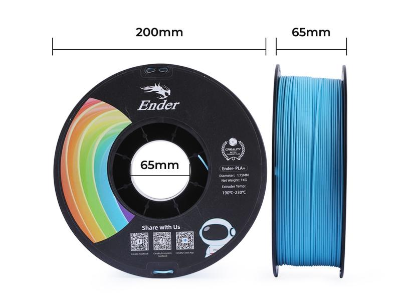 Creality Filament PLA  Blau, 1.75 mm, 1 kg Hochwertiges PLA  Filament für 3D-Drucker