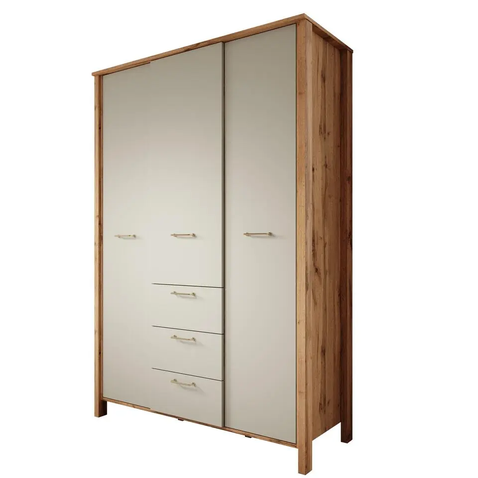 Meubella - Kledingkast Isaac - Beige - 138 cm