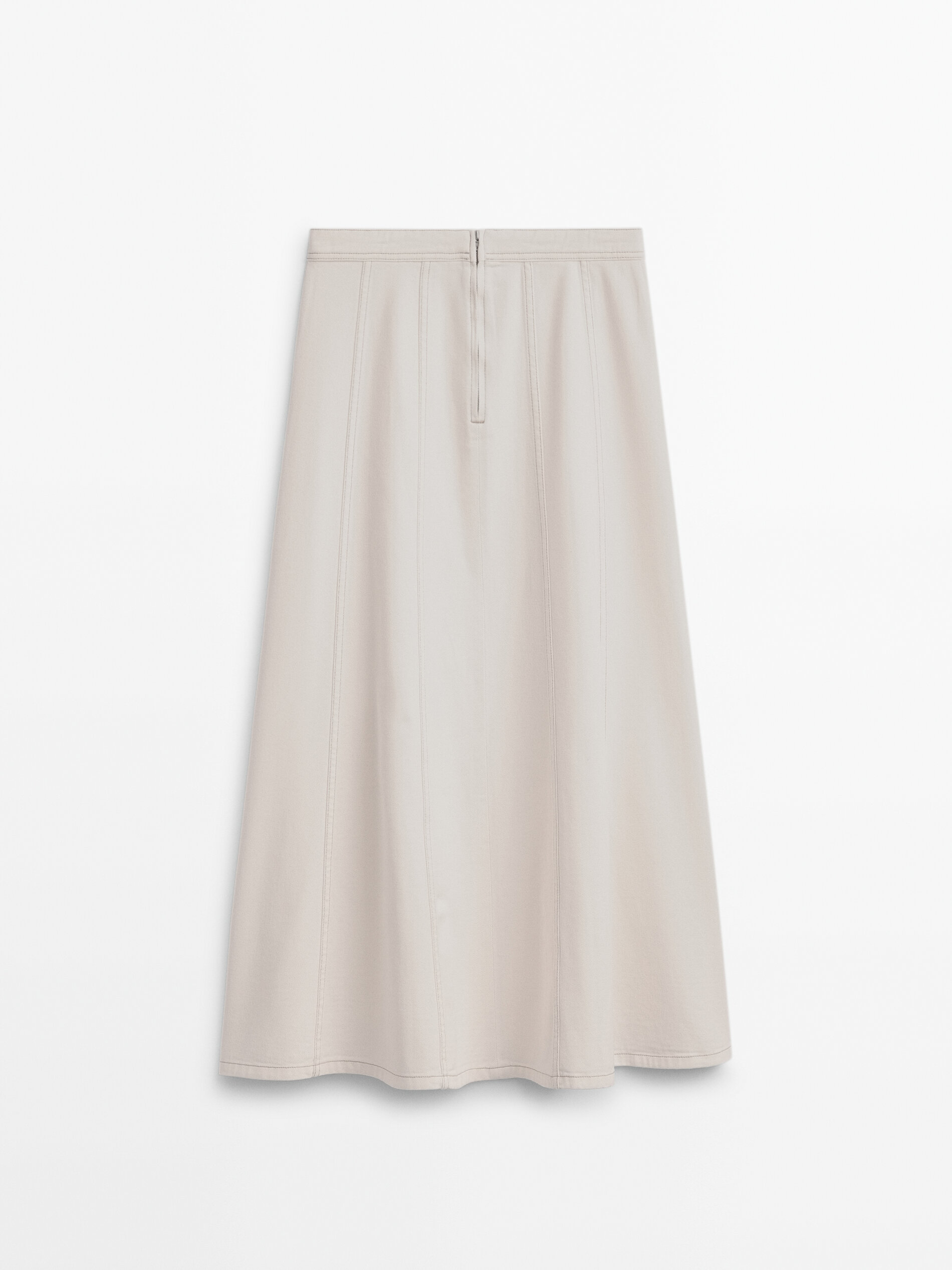 Calça jeans de cintura alta com painéis e aba - RAW