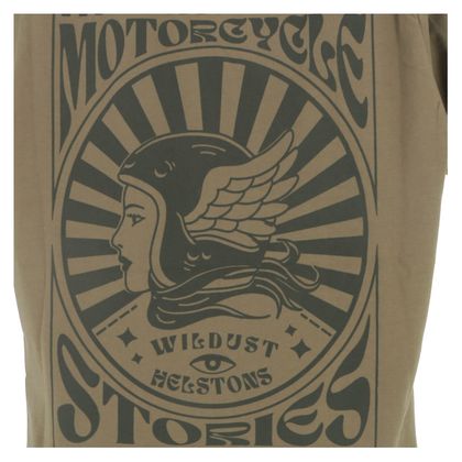T-Shirt manches courtes Helstons MOTO STORIES - Vert