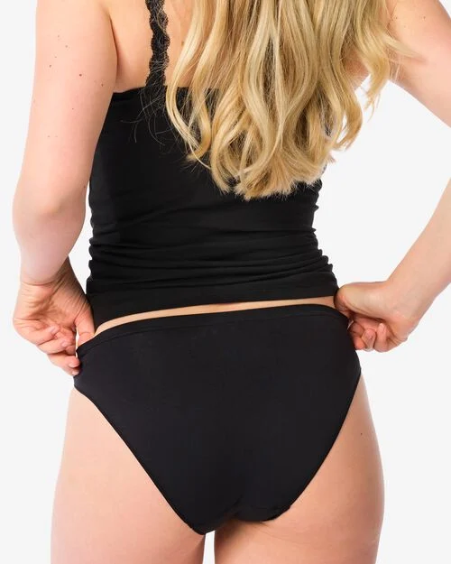 Slip femme sans coutures noir