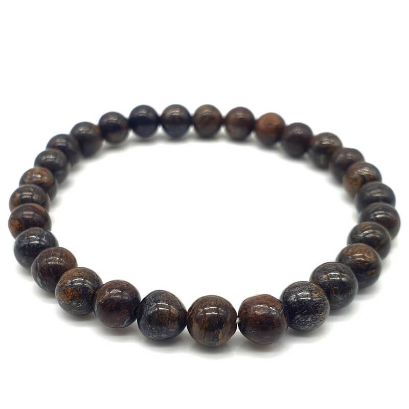 Bracelet extensible avec perles Bronzite