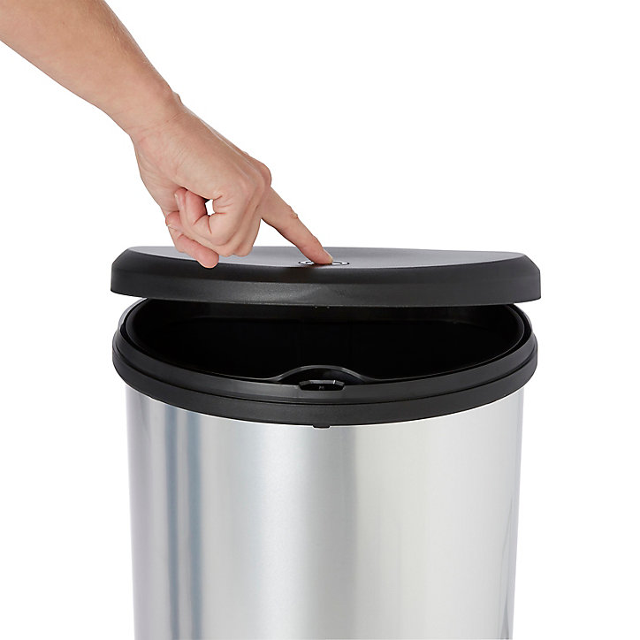 Poubelle Touch effet métallique 40 L Amphora