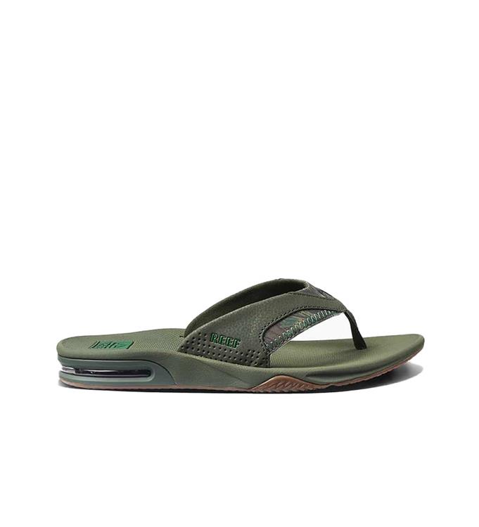 Reef Men Fanning Olive Palm Teenslippers