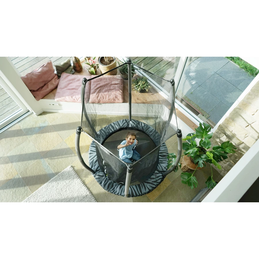 EXIT Tiggy Junior Trampolin mit Sicherheitsnetz ø 140 cm, schwarzgrau