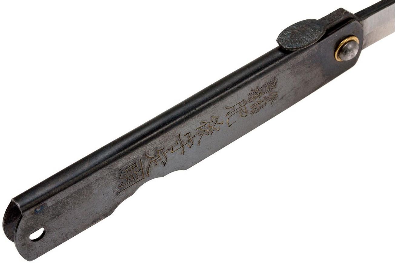 Higonokami zakmes 7,3 cm HIGO04BL, koolstofstaal, zwart