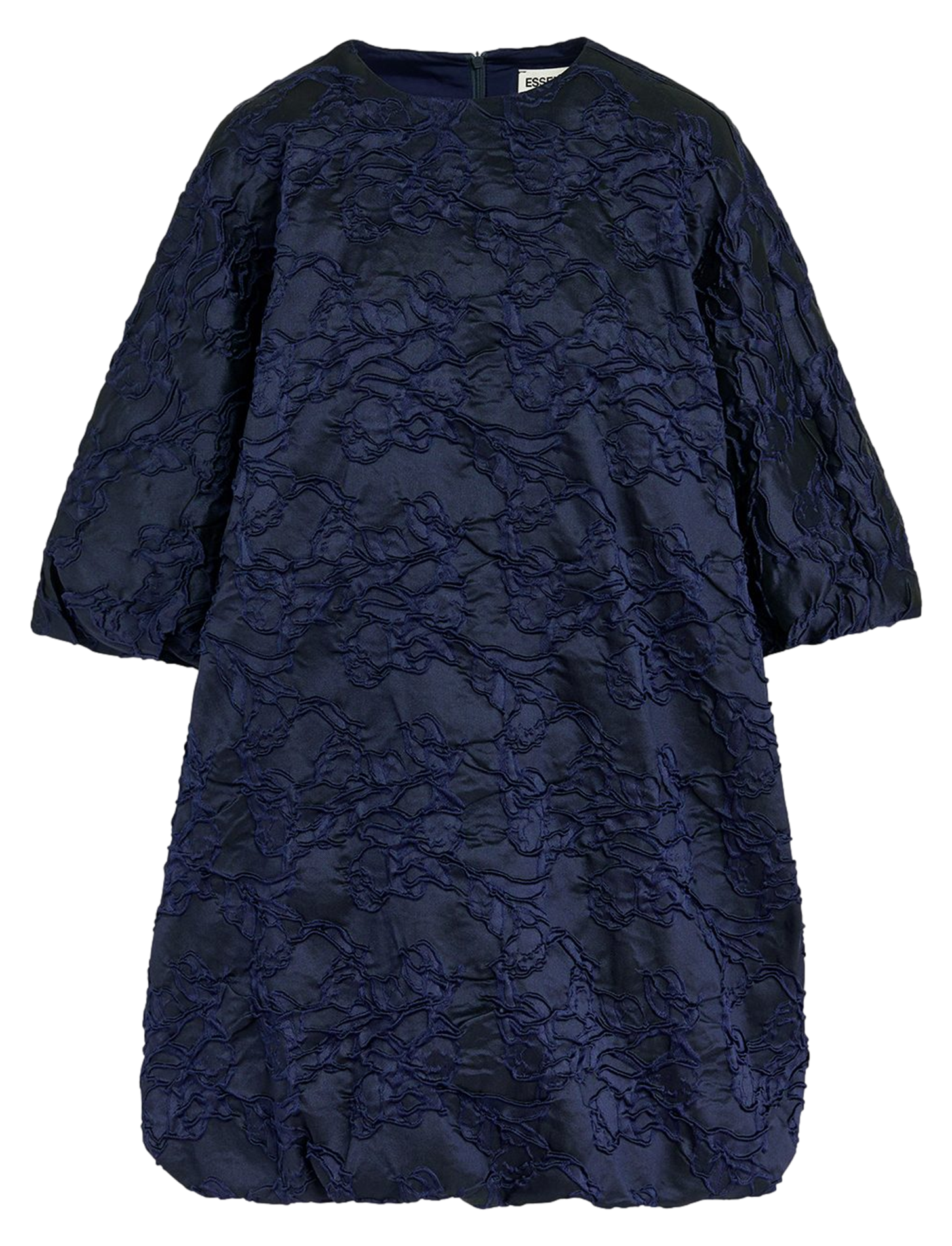 GRATEFUL - Mini-robe bouffante en jacquard | Bleu