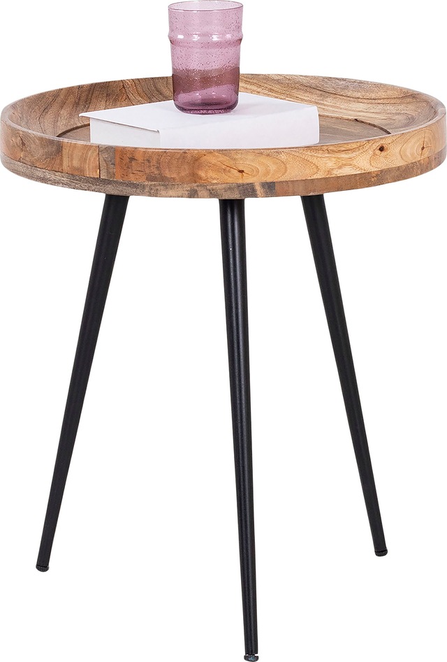 byLIVING Beistelltisch »Ava« Massive runde Tischplatte, Durchmesser 38 oder 45 cm