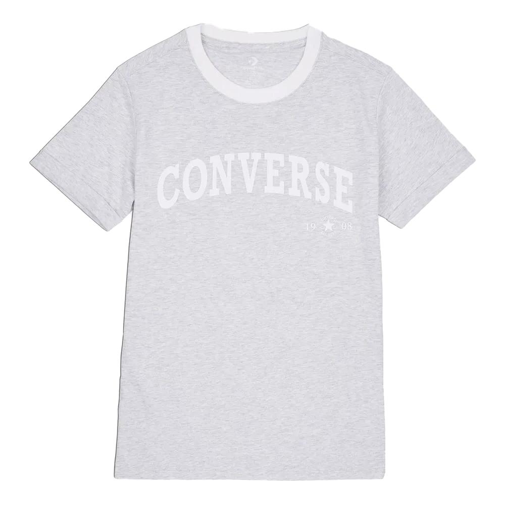 Converse T-shirt Gris Femme Converse Retro Ringer
