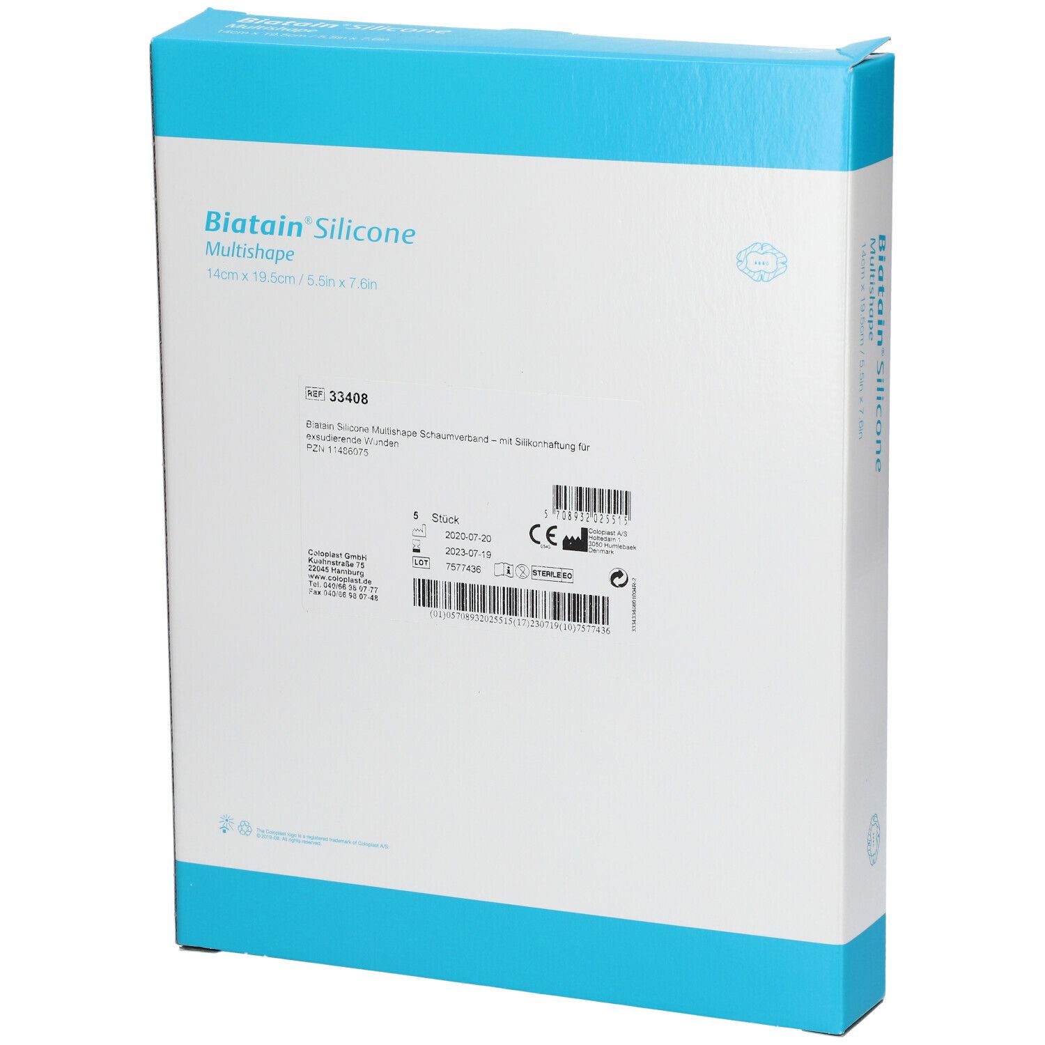 BIATAIN® Silicone Schaumverband 14 x 19,5 cm