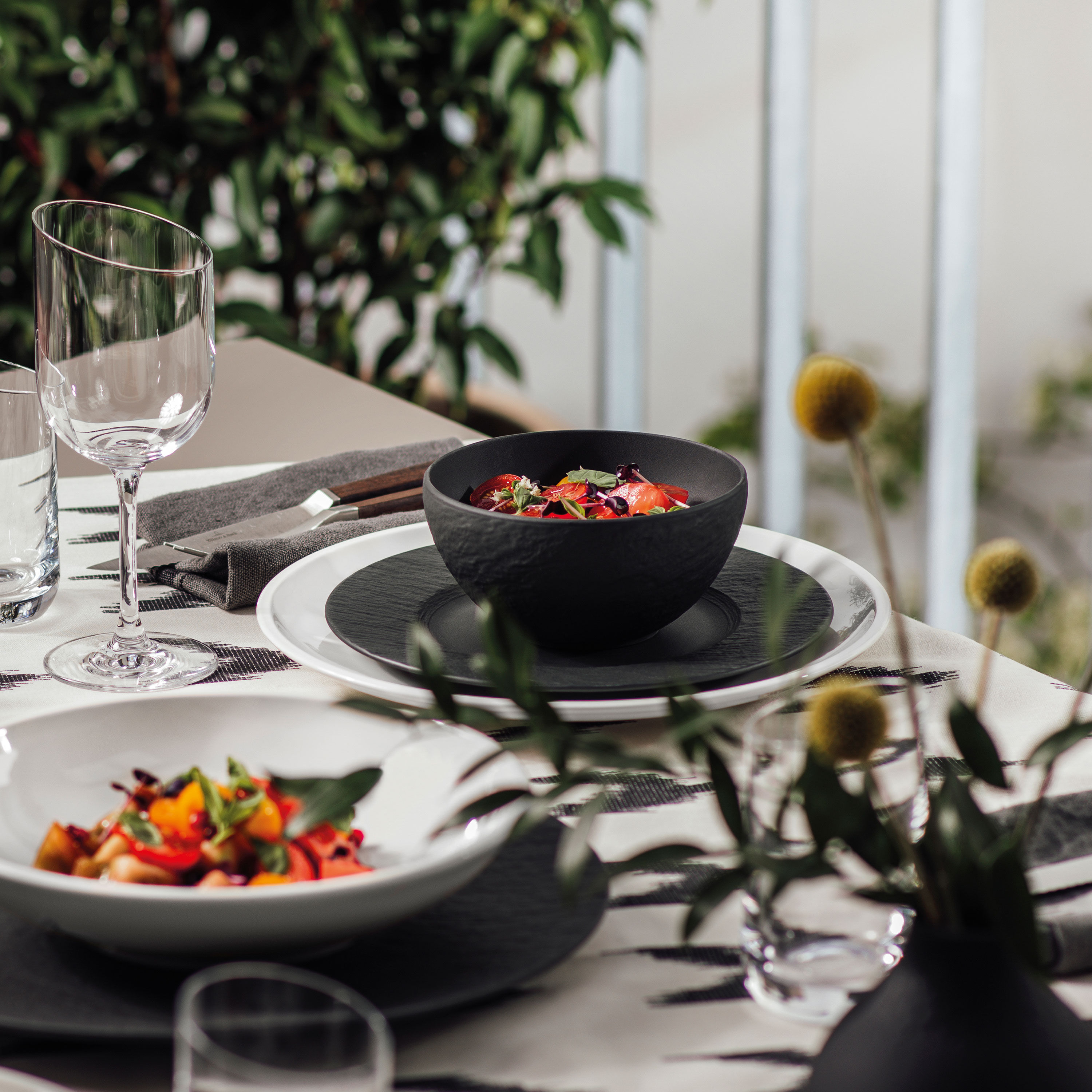 Manufacture Cereal bowl Black, 14.6 oz, Premium Porcelain