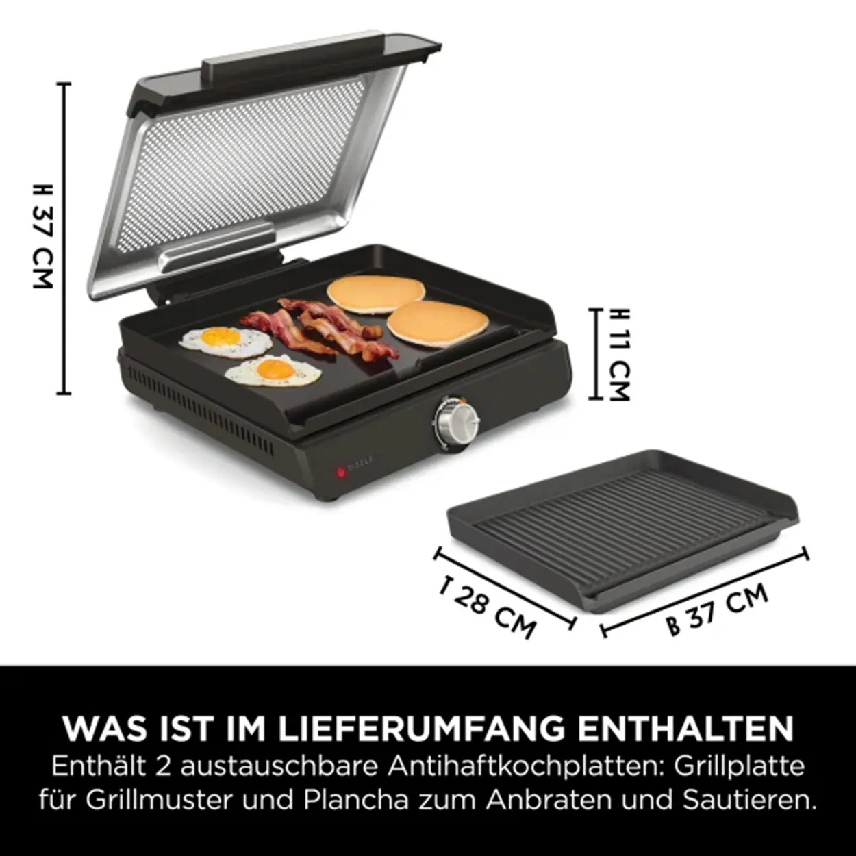 Ninja GR101EU Sizzle schwarz Elektrogrill