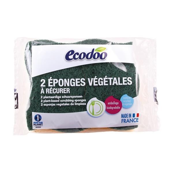 Esponjas Vegetais Com Esfregão Verde