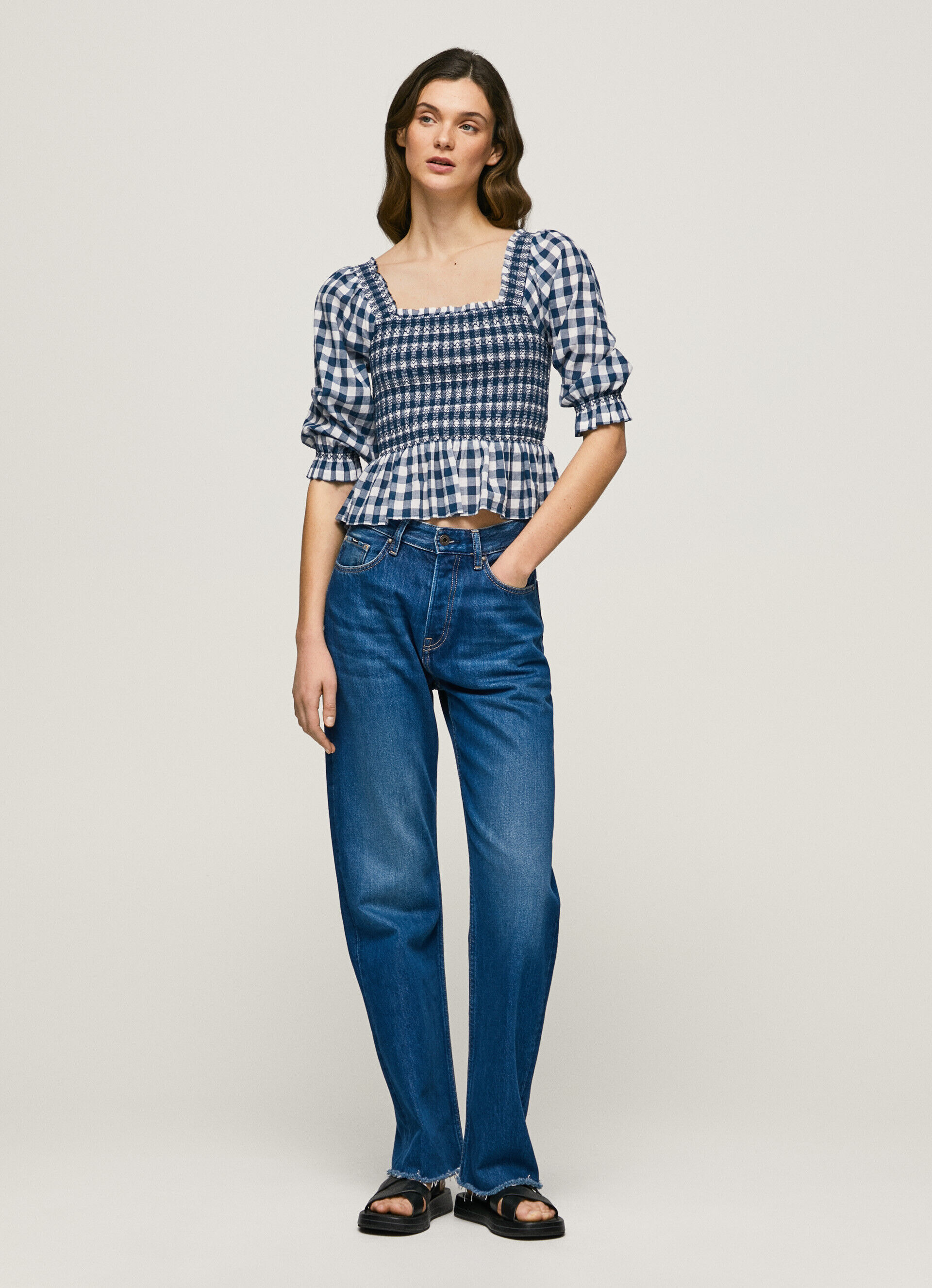 Blusa cropped xadrez - várias cores
