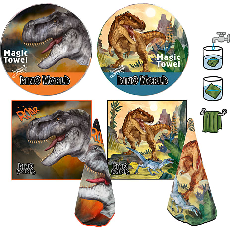 Dino world magisk vaskeklud – flere varianter - assorteret