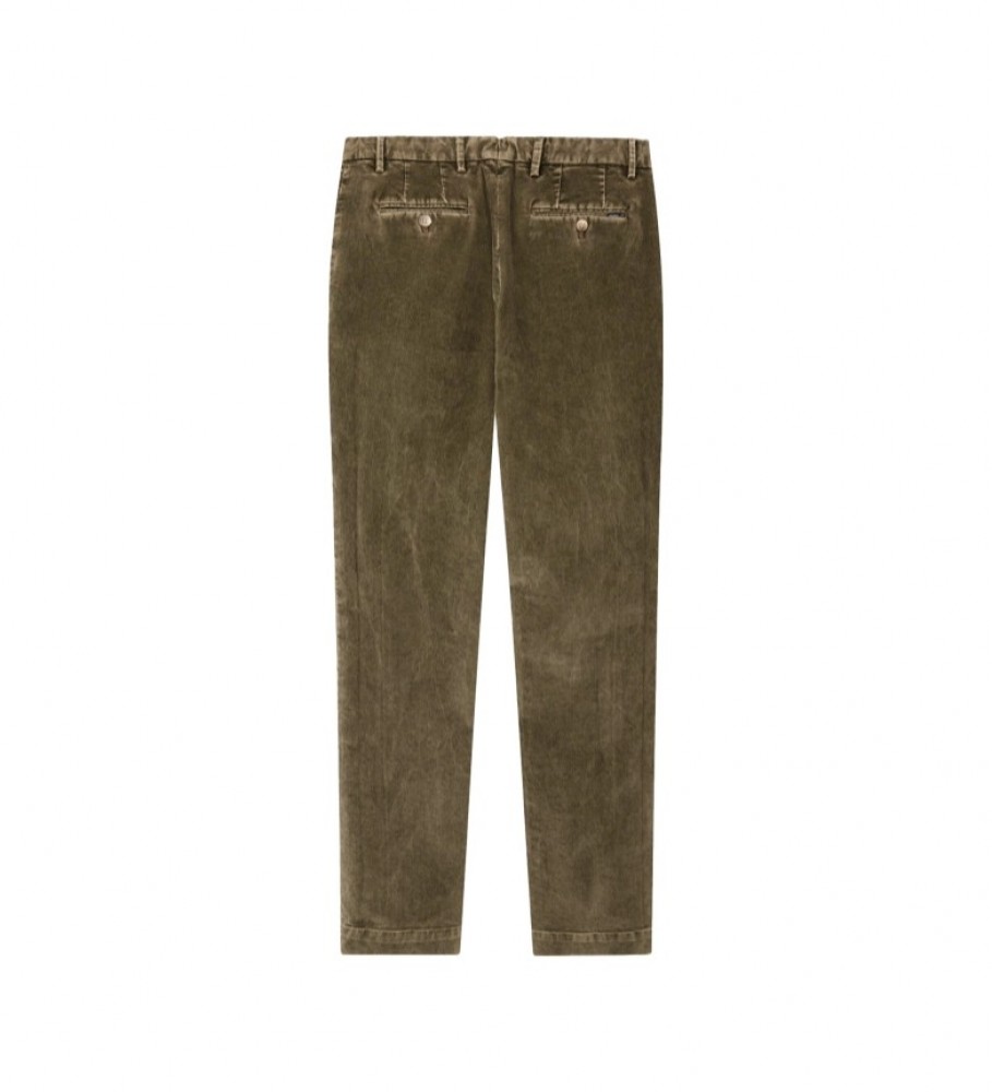 Calças chino de veludo cotelê Hackett, verdes