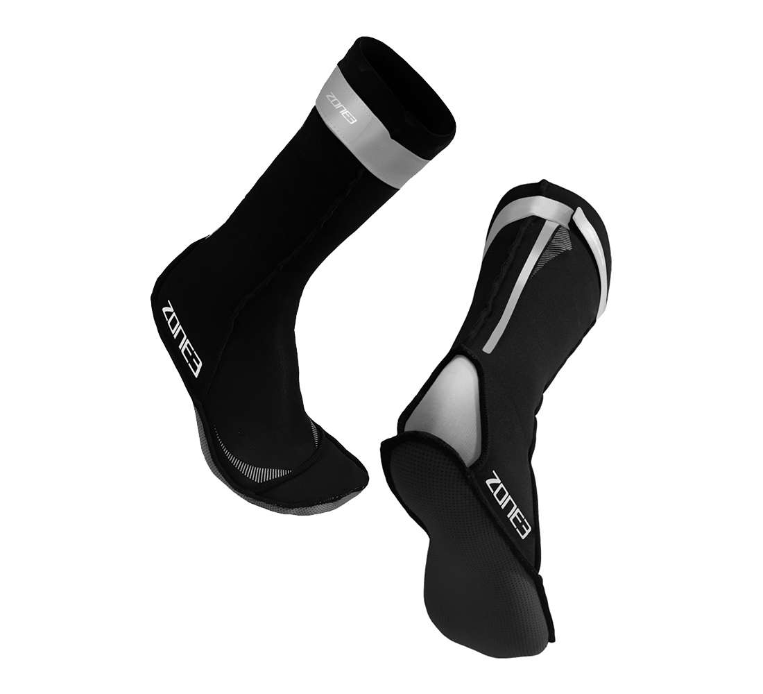 Zone3 Neoprene Swim Sokken Reflective Zilver