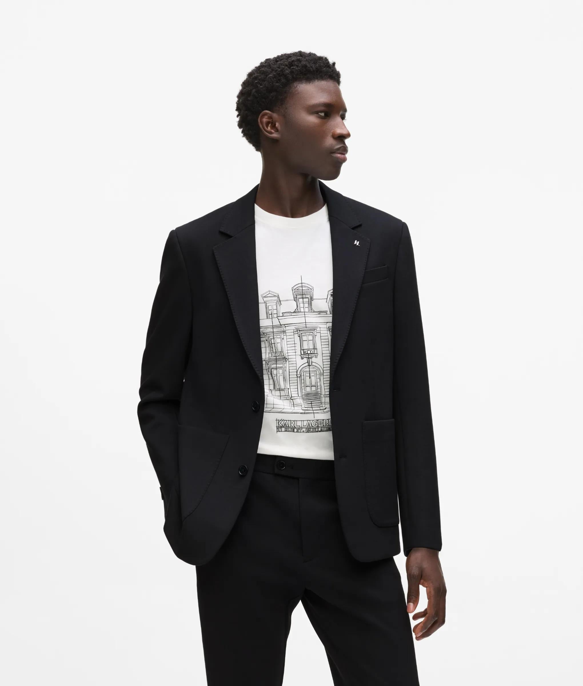 Punto blazer met patch-zakken