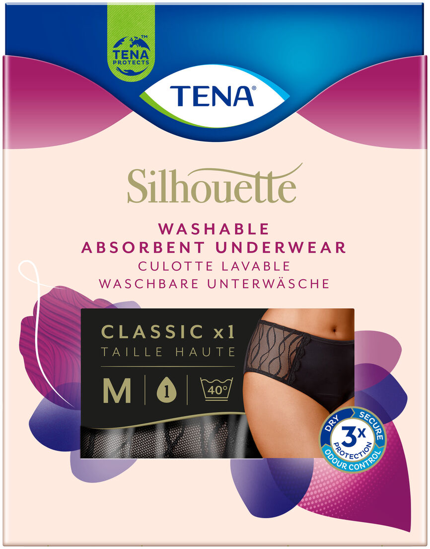 TENA Silhouette Washable Absorbent Underwear M 1 stk