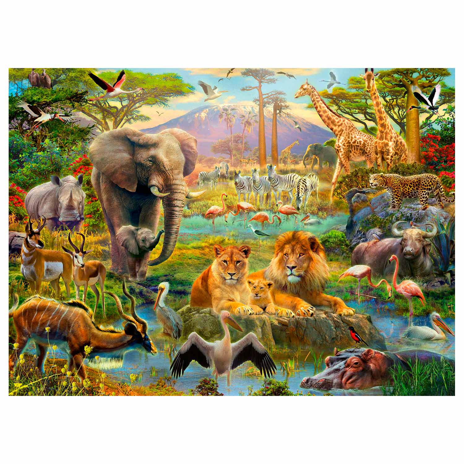 Dieren van de Savanne Puzzel, 200st. XXL