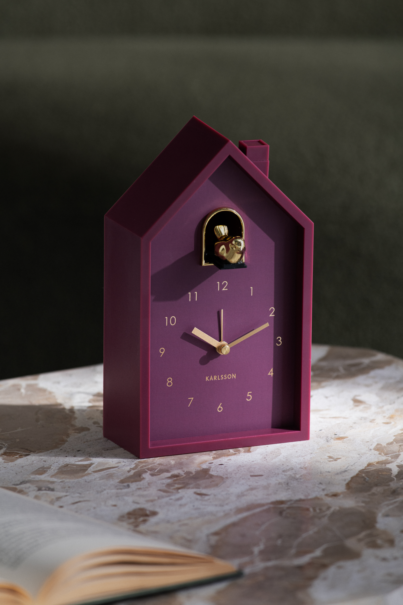 Wekker Modern Cuckoo Oro Donkerpaars