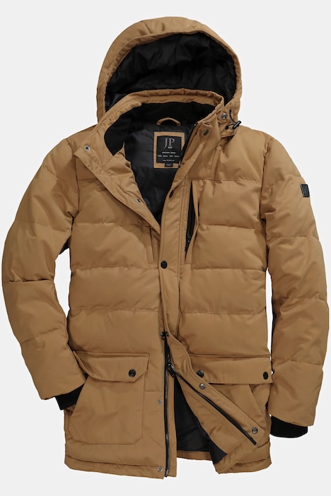 Stepp-Parka, Outdoor, Kapuze, 2-Wege-Zipper