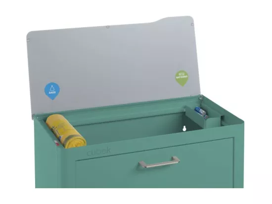 Poubelle cuisine de tri sélectif - 4 compartiments de 20L- CUBEK