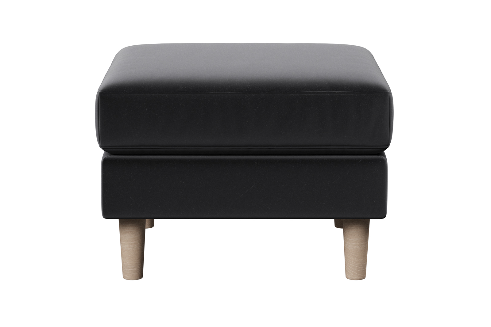 Hedda pall I tekstil Matt Velvet 99 Black. Hvitoljet eikeben (Ben 1).