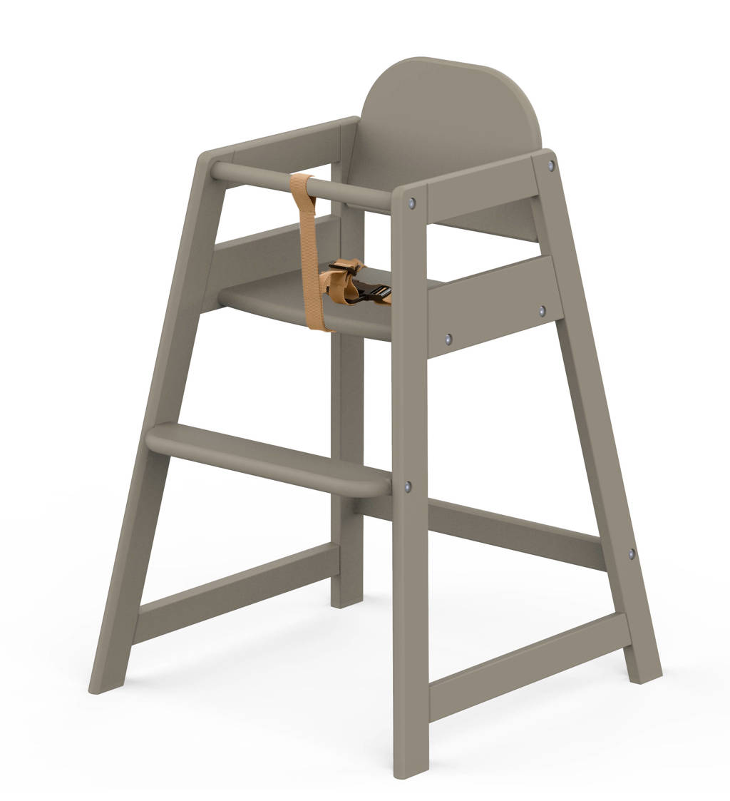 Emma Houten Opstapelbare Kinderstoel Taupe