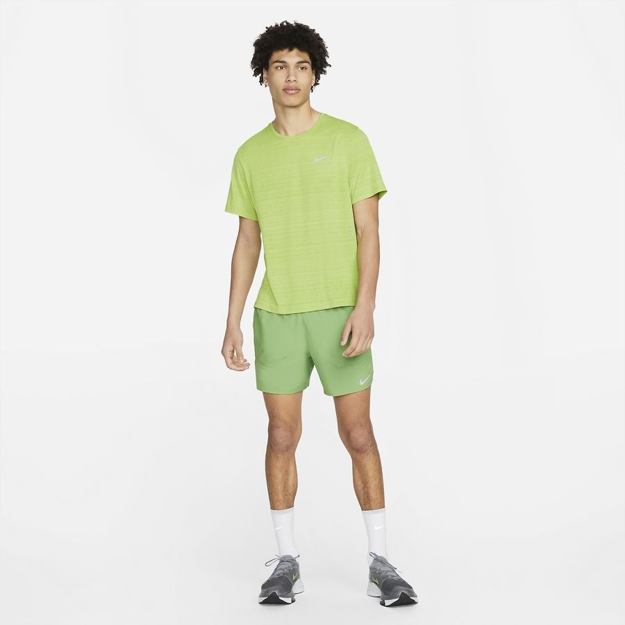 Nike T-shirt Running Dri-FIT Miller - Vert/Argenté