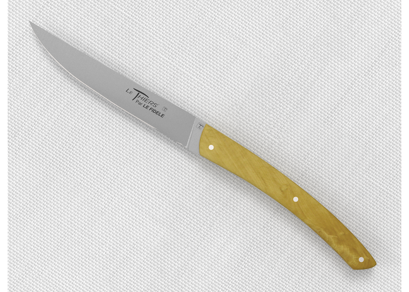 Service de 6 couteaux de table LE THIERS® avec un manche en buis et lame en acier inoxydable