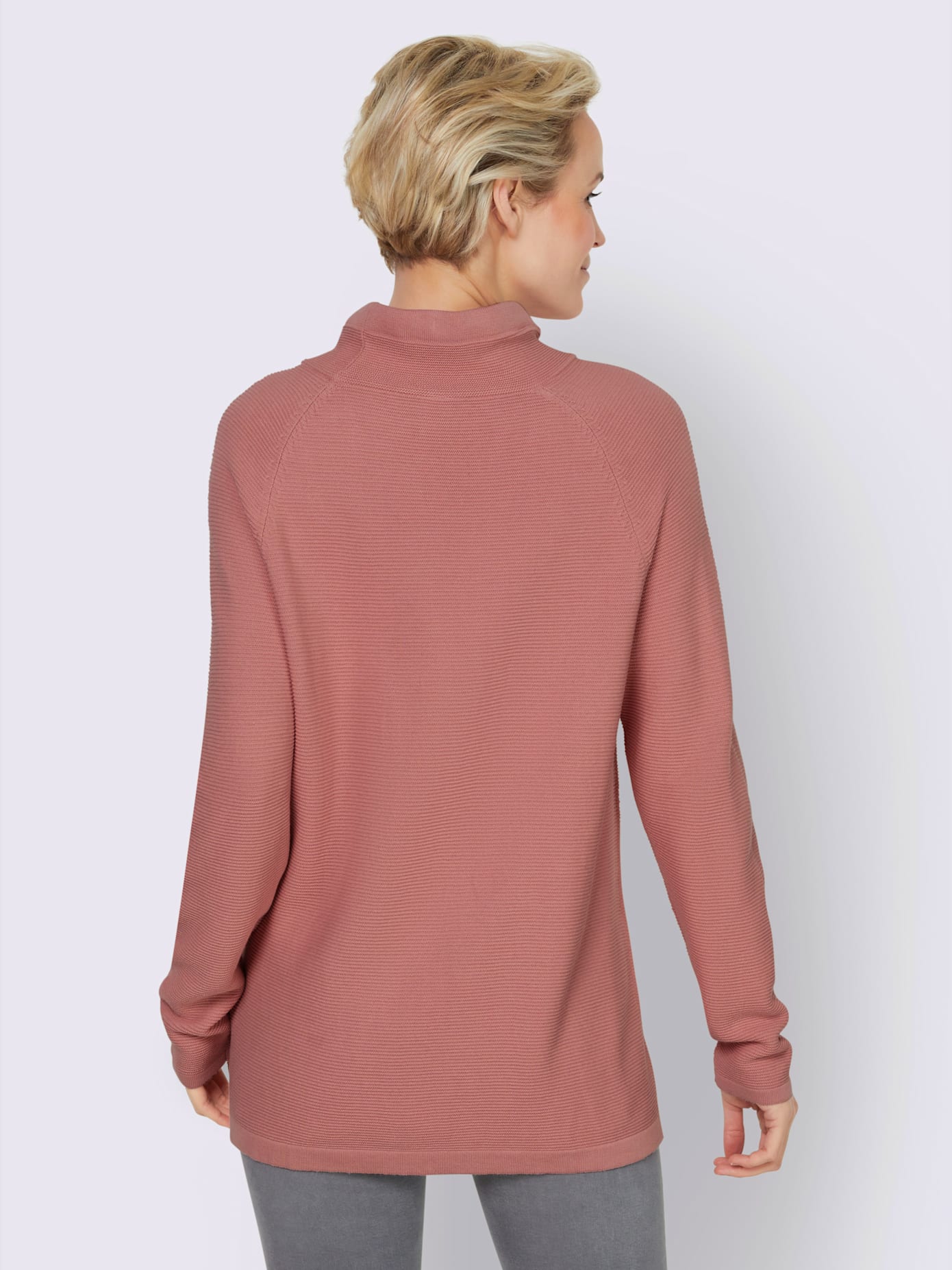 Pull large col montant avec coulisse