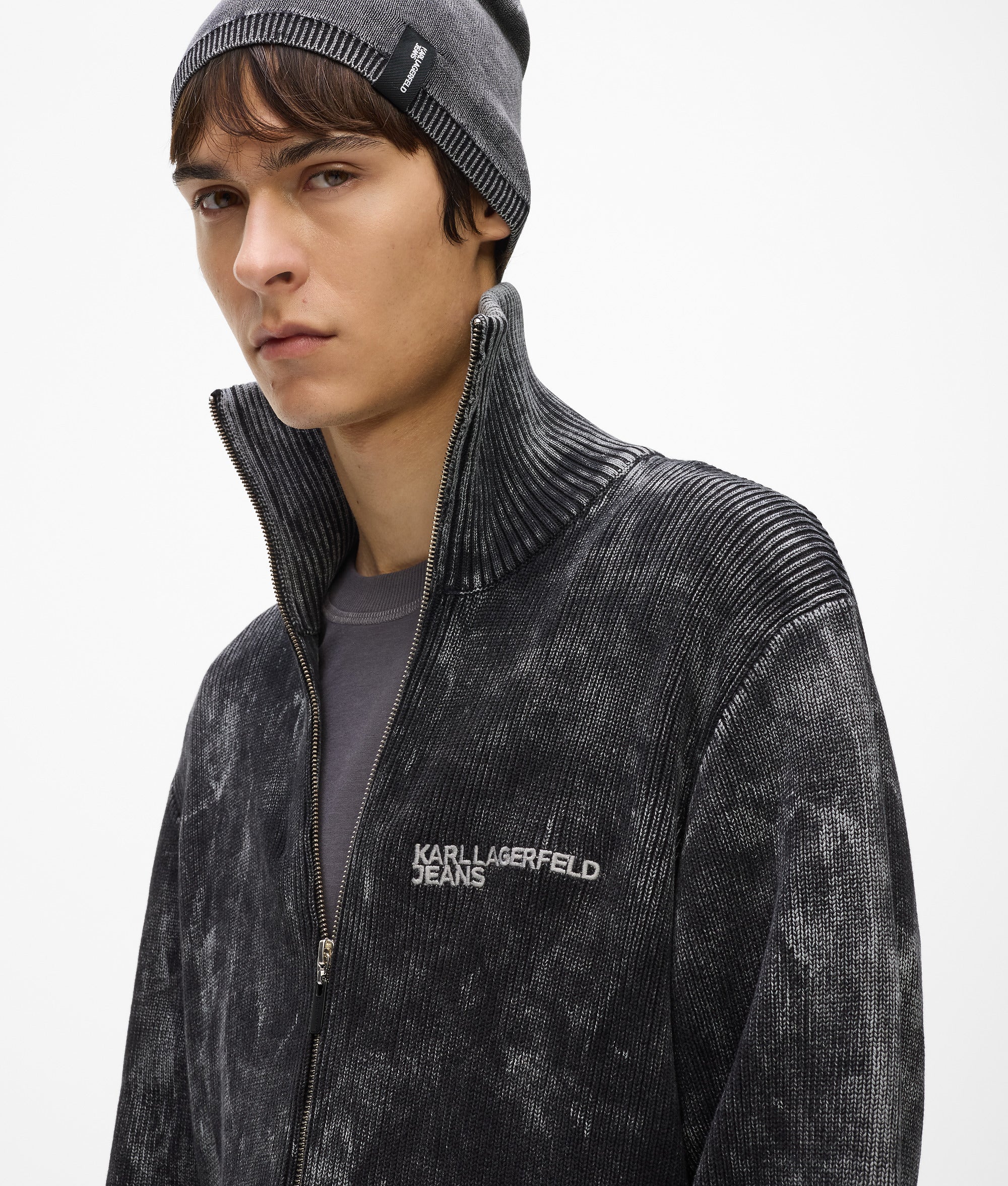 Gewassen rits sweater