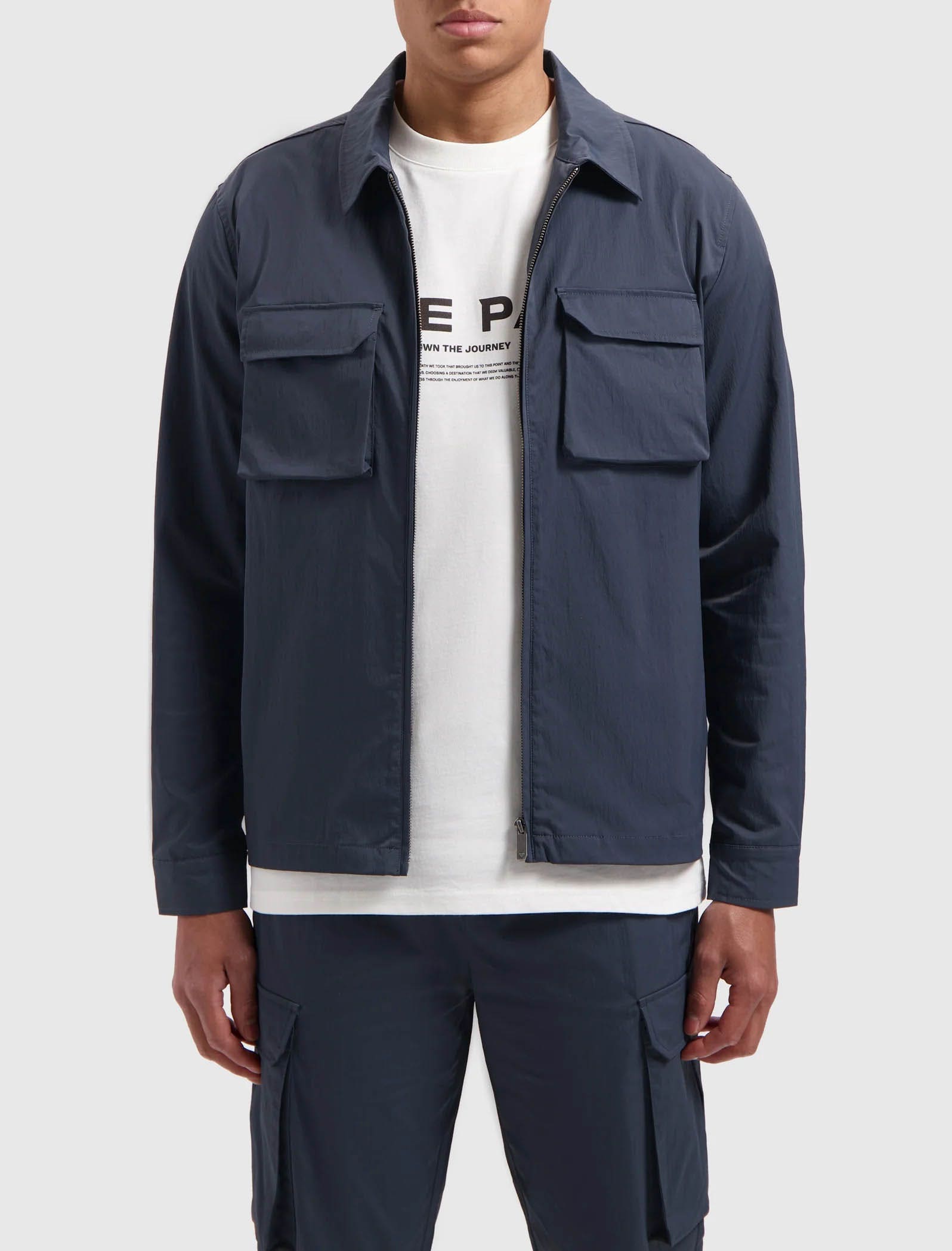 PURE PATH  Regular Fit Utility Cargo Overshirt
