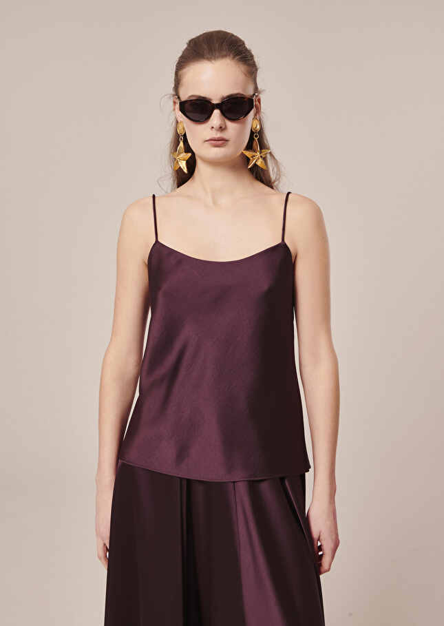 Top Tessmarron en satin fluide