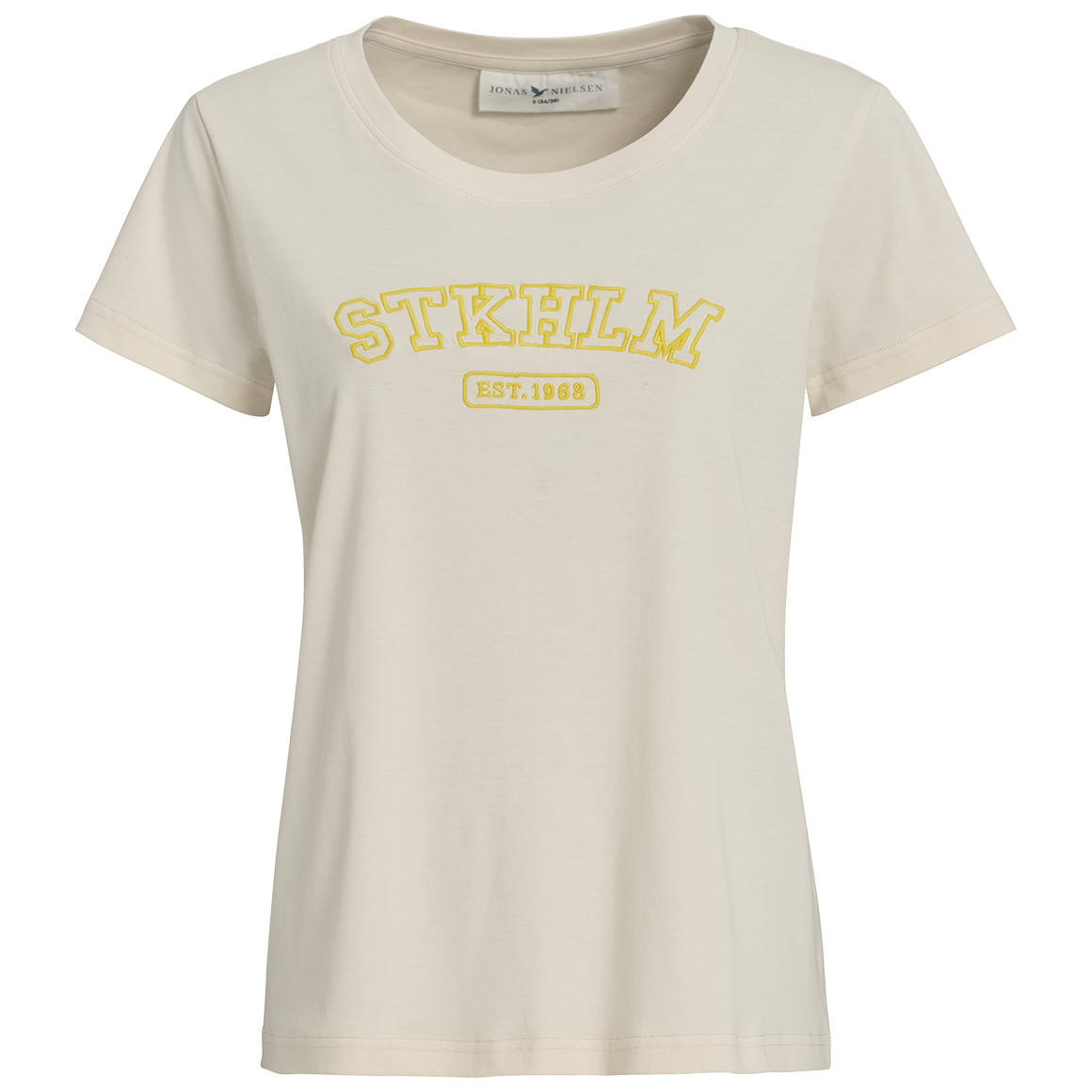 Jonas Nielsen Damen T-Shirt aus Bio-Baumwolle beige