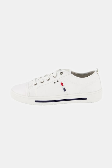 Sneaker, Jana Shoes, Canvas, Lederoptik-Spitze, Weite H