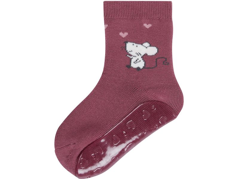 Sterntaler Antirutsch-Socken Maus Beerenrosa Gr. 27/28 Fliesen Flitzer Soft für Kinder