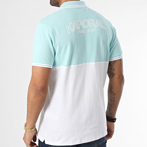 Polo Manches Courtes Nateam Blanc Bleu Clair
