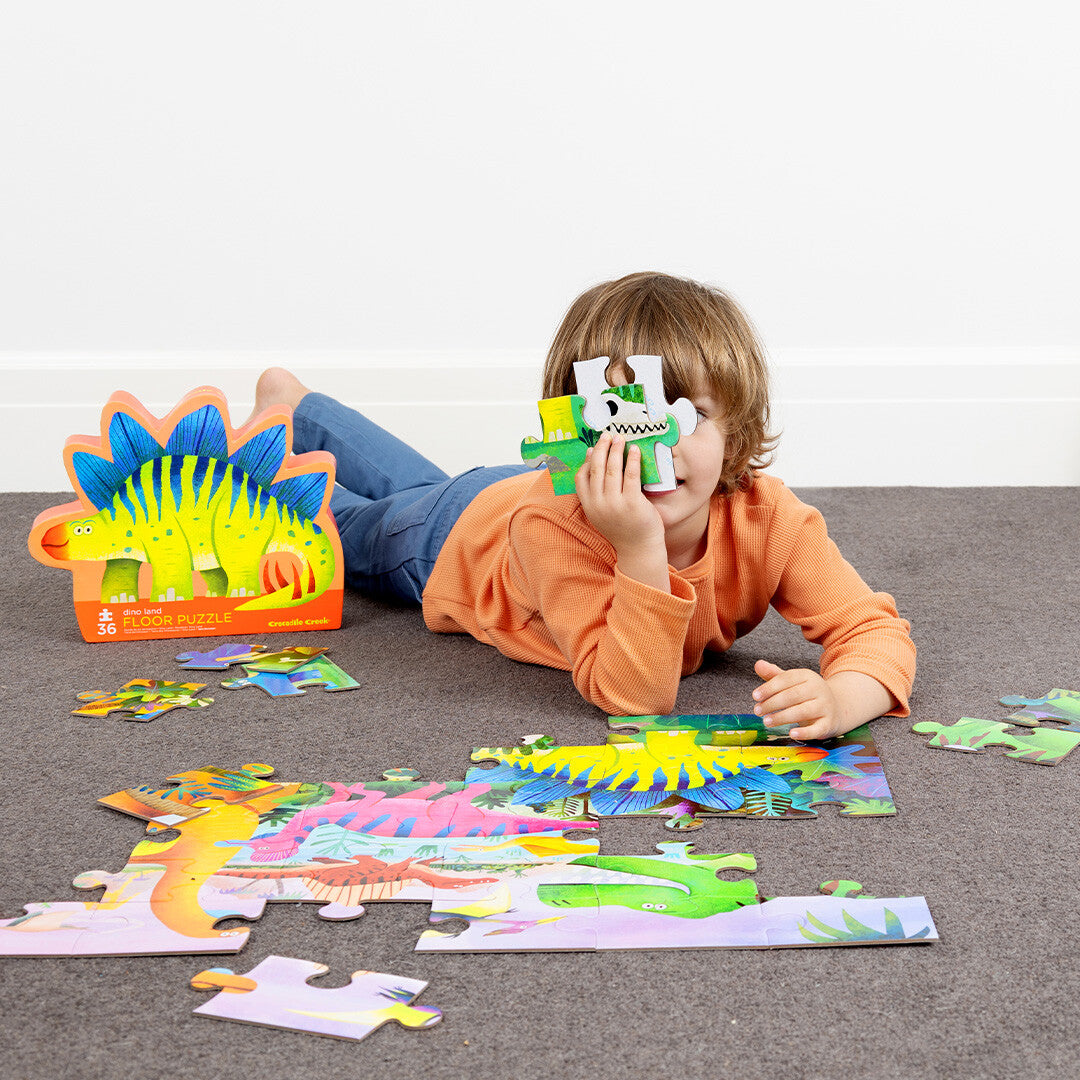 Crocodile creek vloerpuzzel dino land - 36st