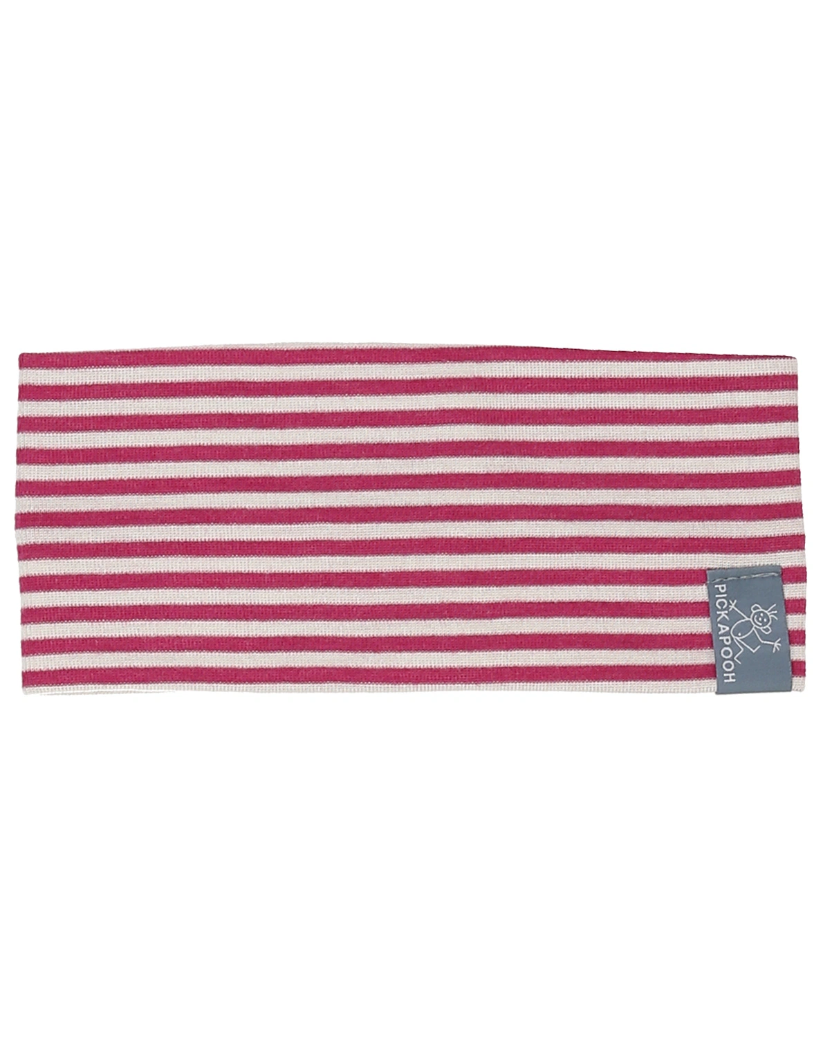 Stirnband LARA mit Seide gestreift in fuchsia/natur