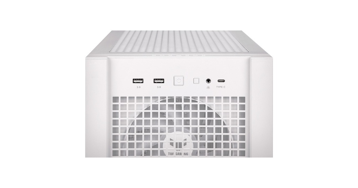 ASUSTUF Gaming GT302 ARGB midi tower behuizing  (Wit | 2x USB-A | 1x USB-C | RGB | Tempered Glass)
