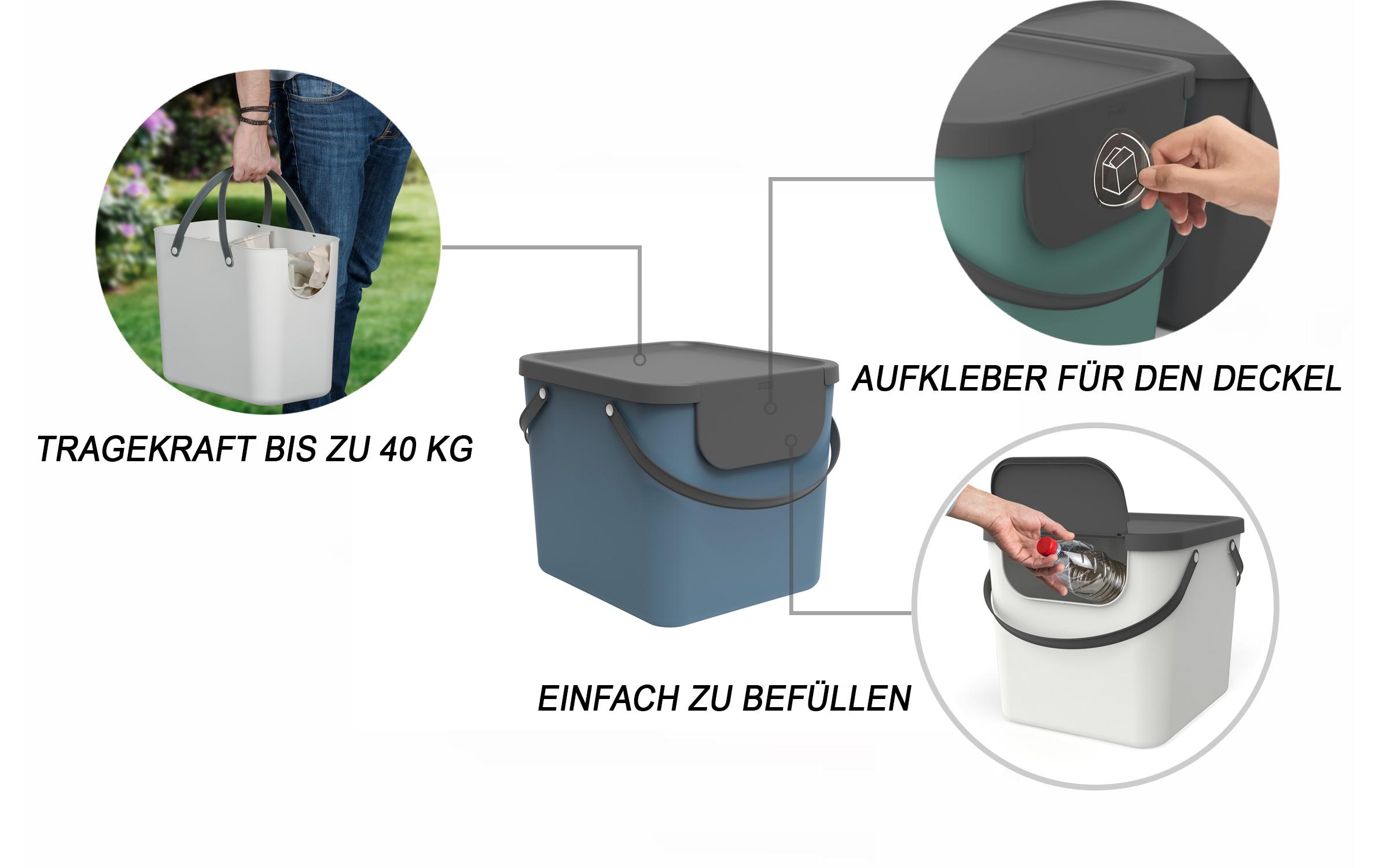 Recyclingbehälter Albula 40 l, Horizon BlauMülleimer