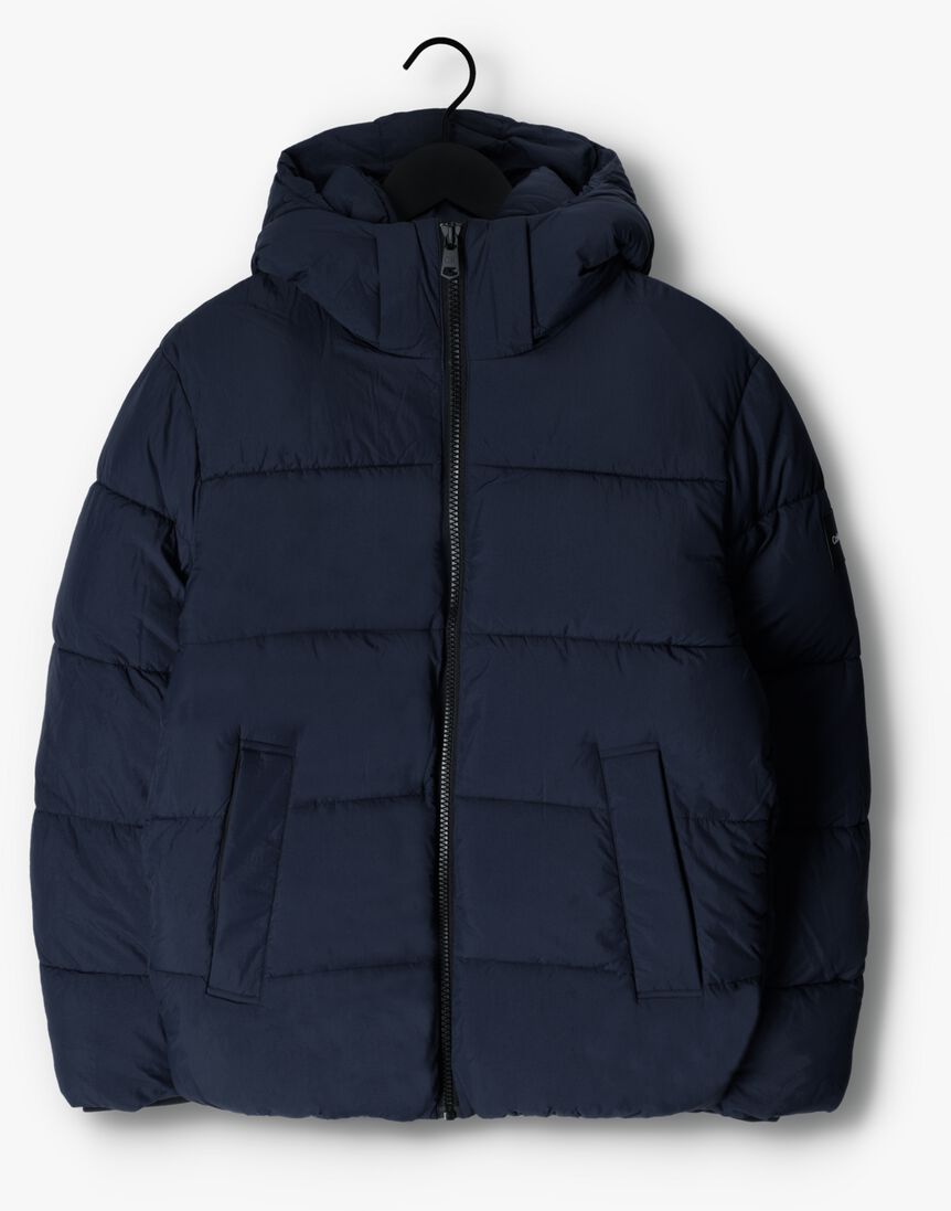 CALVIN KLEIN donkerblauwe calvin klein gewatteerde jas crinkle nylon puffer jacket